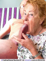 Granny Blowjob Cock Sucking Cathy Sucking off Big Erect Cock ...
